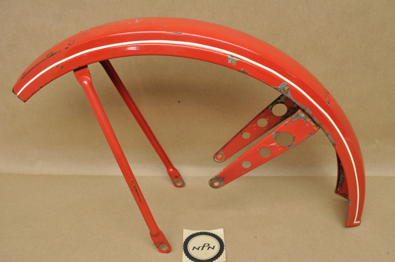 VTG OEM Honda 1978-79 PA50 I Moped Red Front Fender Mud Guard 61100-148-611 C