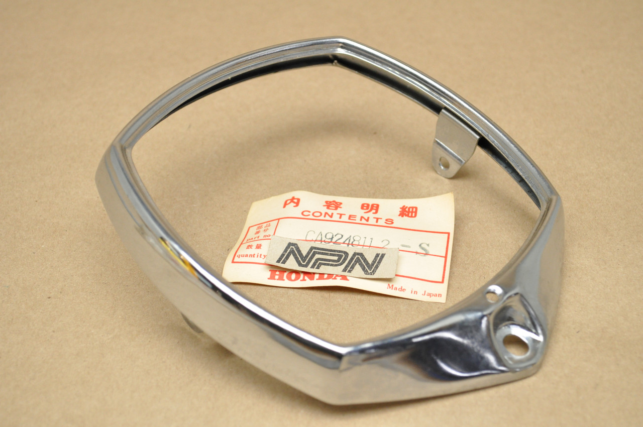 NOS Honda CA160 CA95 CB92 Chrome Head Light Lamp Bezel Ring Rim 33101-203-000