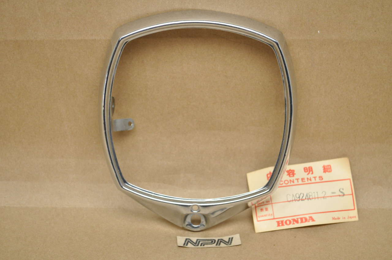 NOS Honda CA160 CA95 CB92 Chrome Head Light Lamp Bezel Ring Rim 33101-203-000
