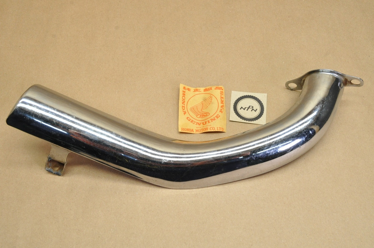 NOS Honda 1977 GL1000 Gold Wing Right Rear Chrome Exhaust Muffler Pipe Cover 18329-371-660