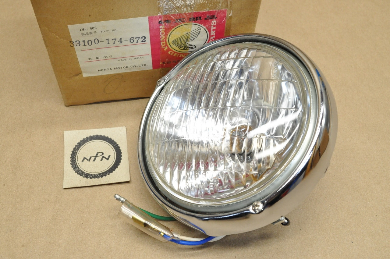NOS Honda 1980-81 C70 Passport Headlight Unit w/ Bezel 33100-174