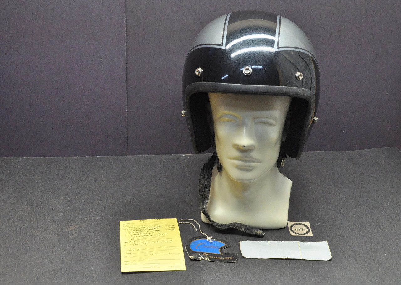 Vintage NOS 1981 Honda Hondaline Shoei Custom S/S Stag Helmet XL