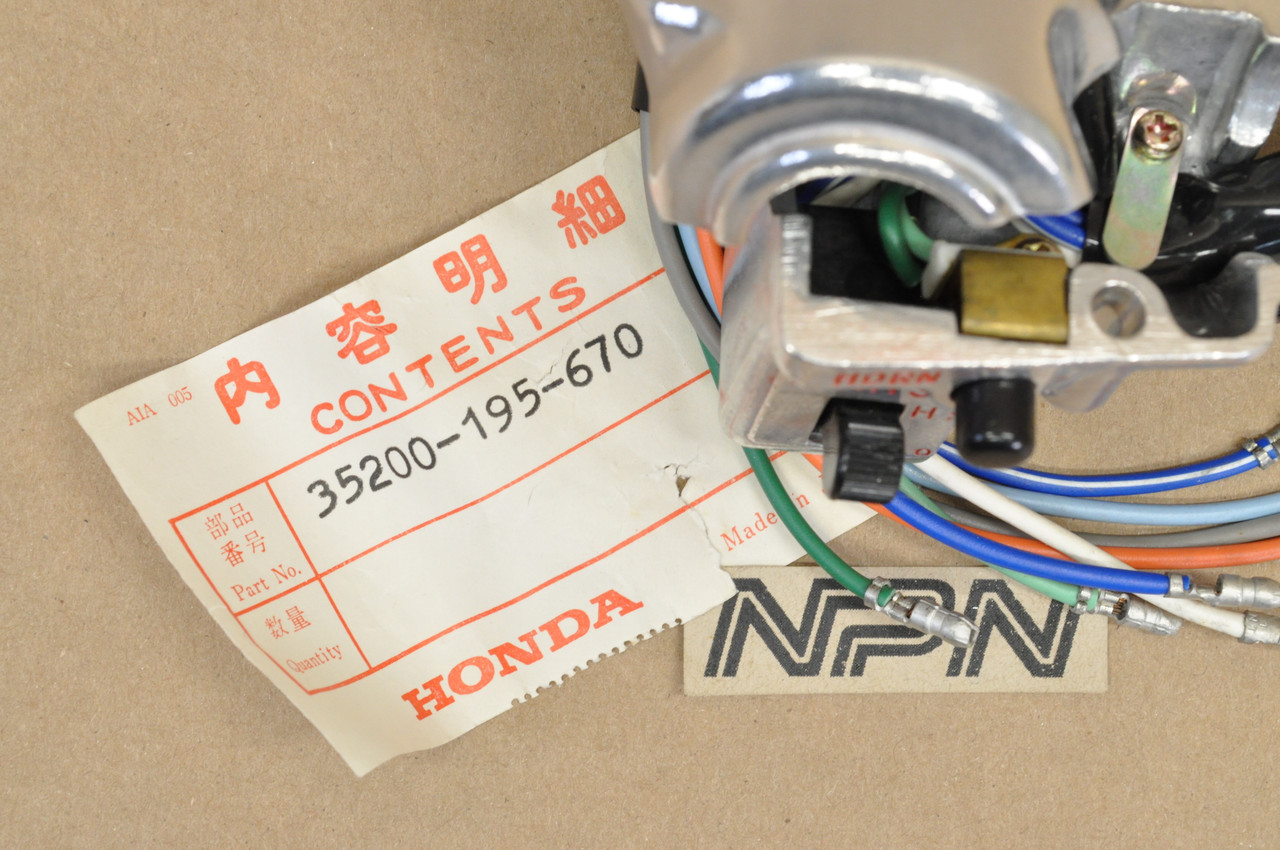 NOS Honda XL100 S XL80 S Turn Signal Blinker Horn Light Hi Switch 35200-195-670