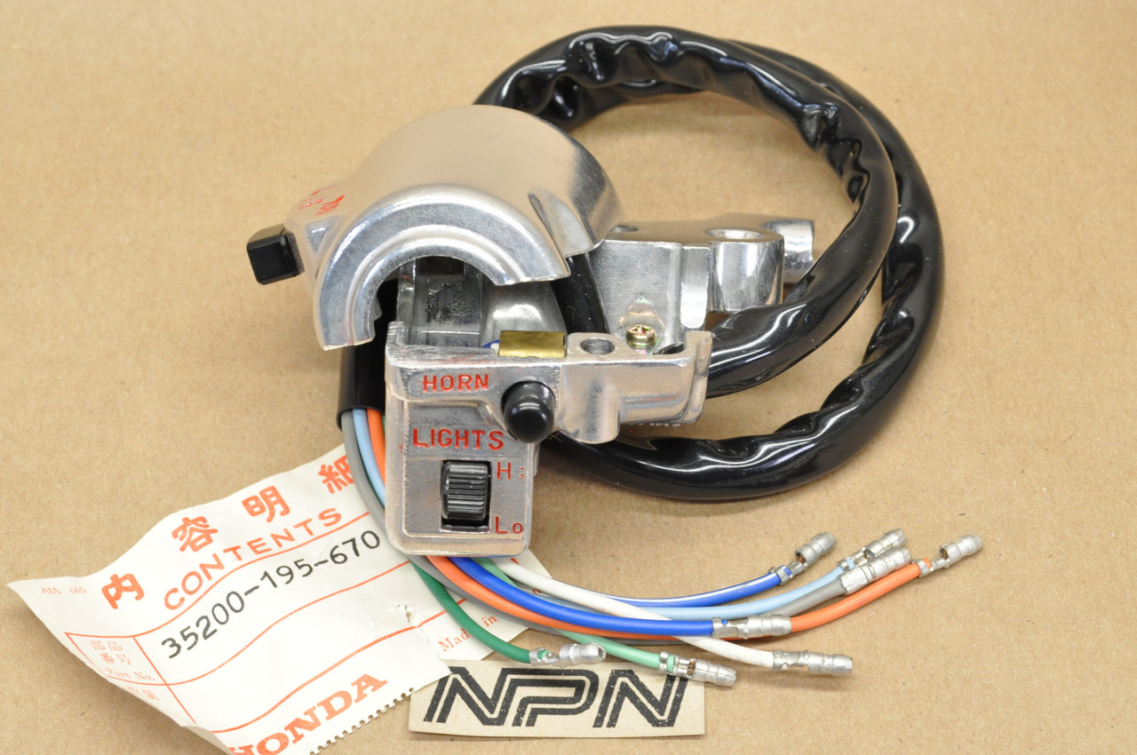 NOS Honda XL100 S XL80 S Turn Signal Blinker Horn Light Hi Switch 35200-195-670
