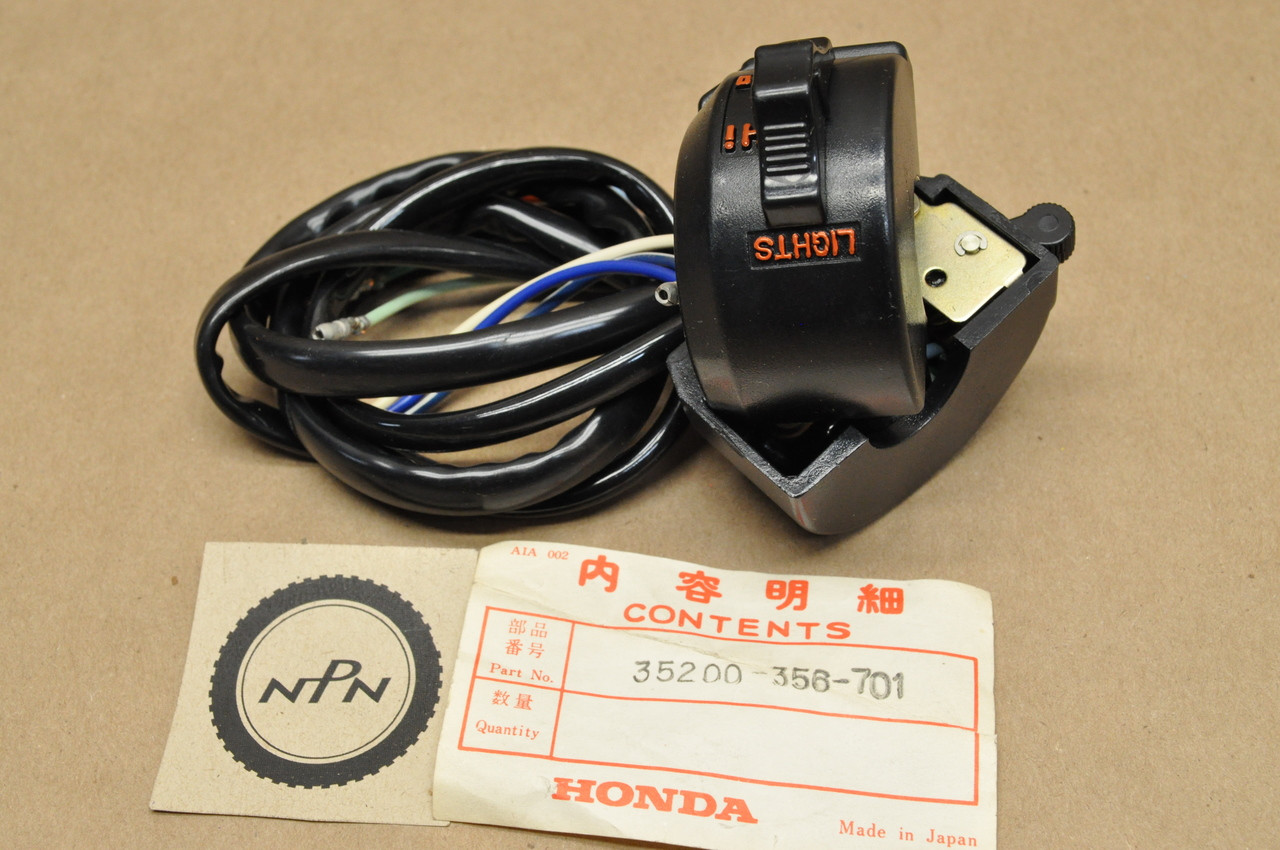 NOS Honda XL250 K2 XL350 K1 Turn Signal Horn Light Hi Lo Control Handlebar Switch 35200-356-701