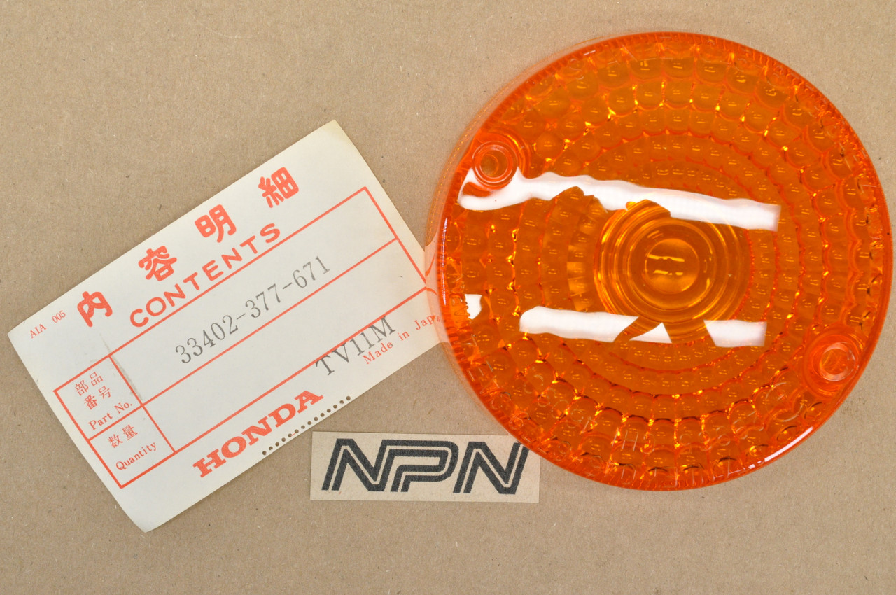 NOS Honda CB400 CB650 CB750 CB900 CX500 GL1000 Turn Signal Lens 33402-377-671