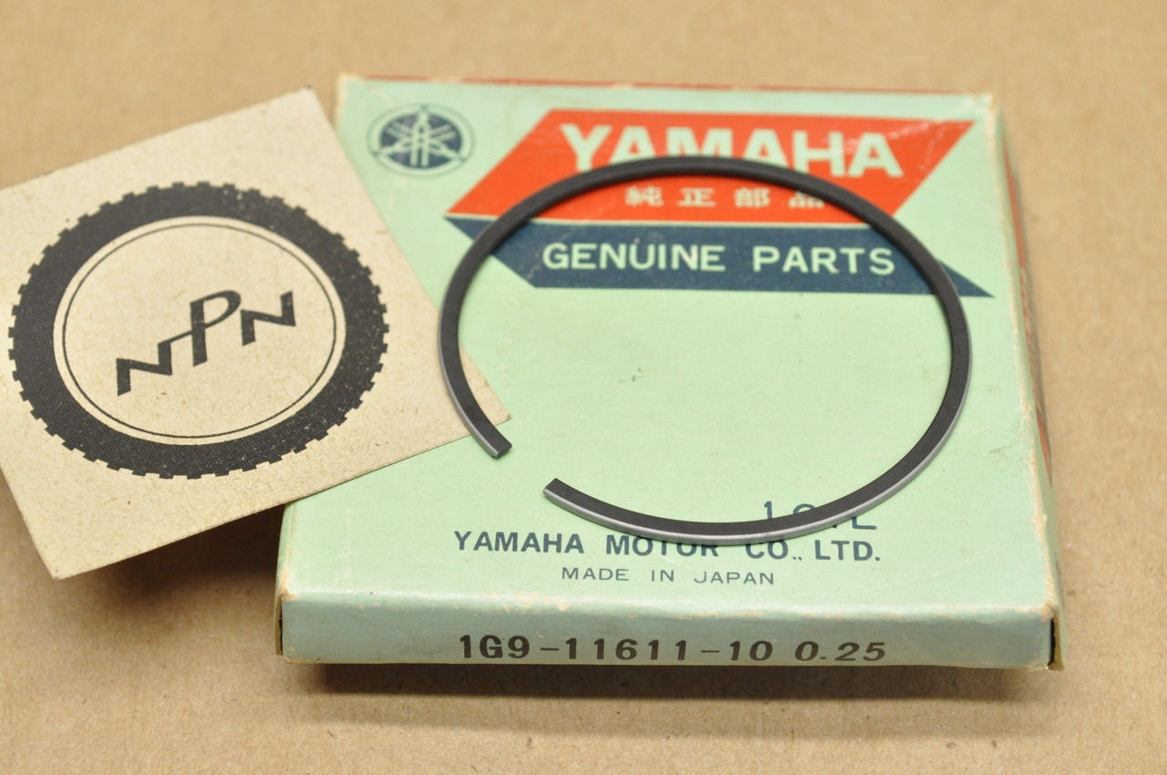 NOS Yamaha 1976-77 YZ100 .25 Oversize Piston Ring for 1 Piston = 1 Ring 1G9-11611-10