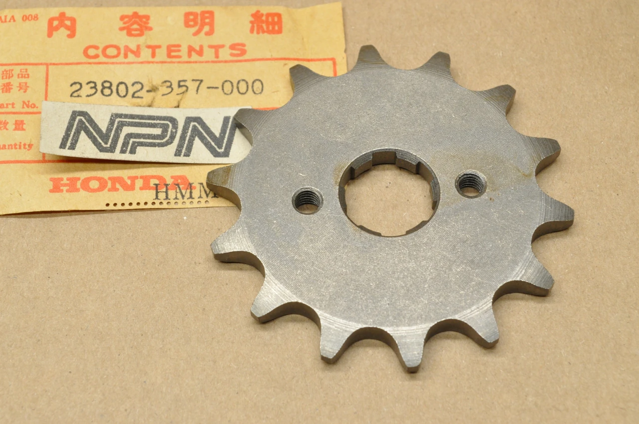 NOS Honda CR250 M MT250 Front Chain Drive Sprocket 14T 23802-357-000