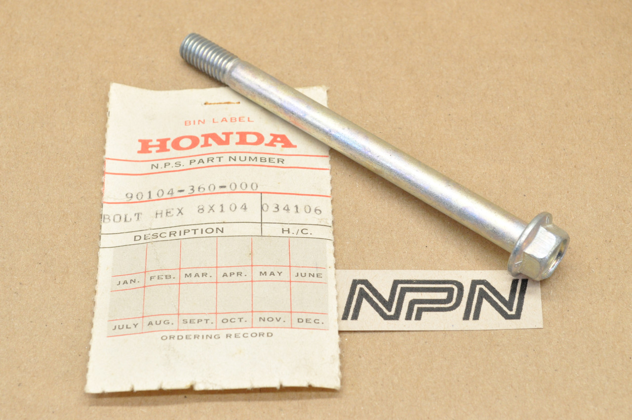 NOS Honda CR125 M MR175 MT125 Large 9 Rear Engine Motor Mount Bolt 90104-360-000