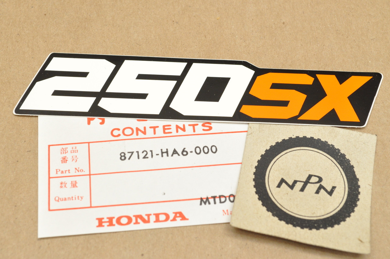 NOS Honda 1985 ATC250 SX Side Emblem Decal Sticker 87121-HA6-000