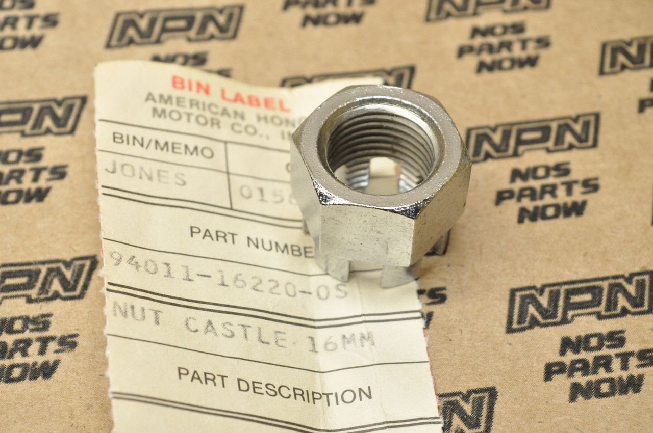 NOS Honda CB350 CB360 CB400 CL350 SL350 Rear Wheel Axle Nut 94011-16220-0S