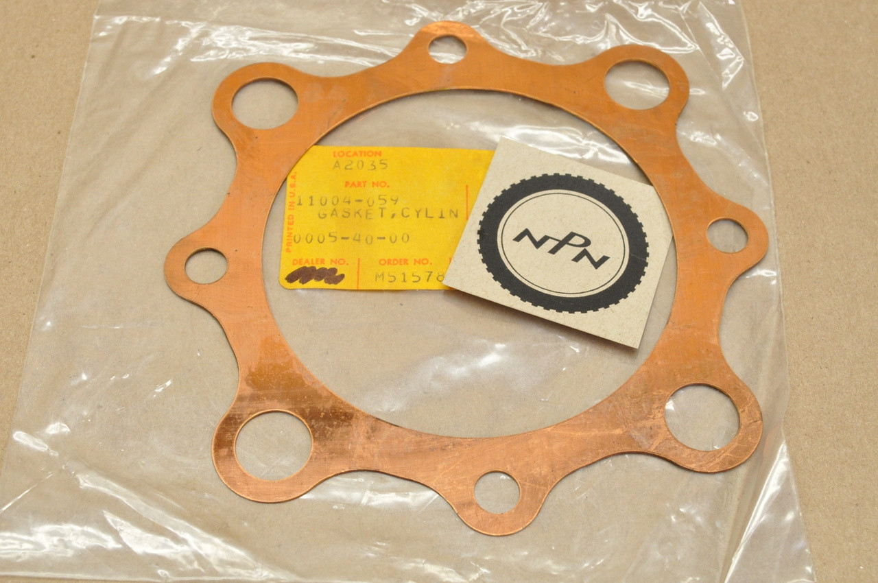 NOS Kawasaki 1973 F12 MX 1974 KX450 Cylinder Head Gasket 11004-059