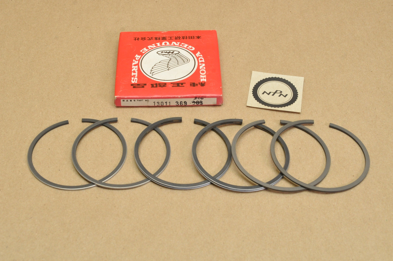 NOS Honda CB360 T Standard Size Piston Ring Set for 2 Pistons = 6 Rings 13011-369-003