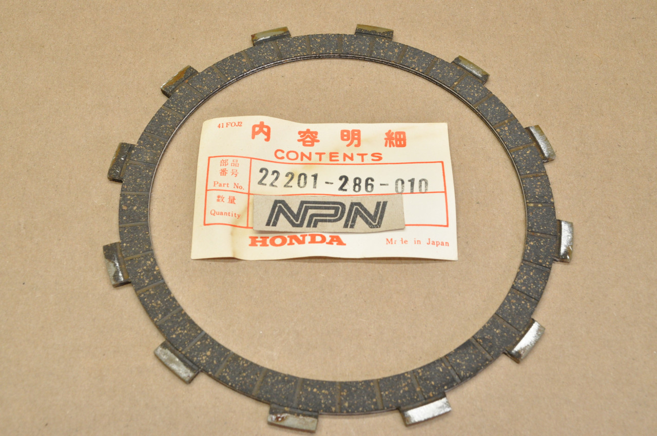 NOS Honda CB350 CR450 CX650 SL350 XL250 XL350 Clutch Friction Disk 22201-286-010