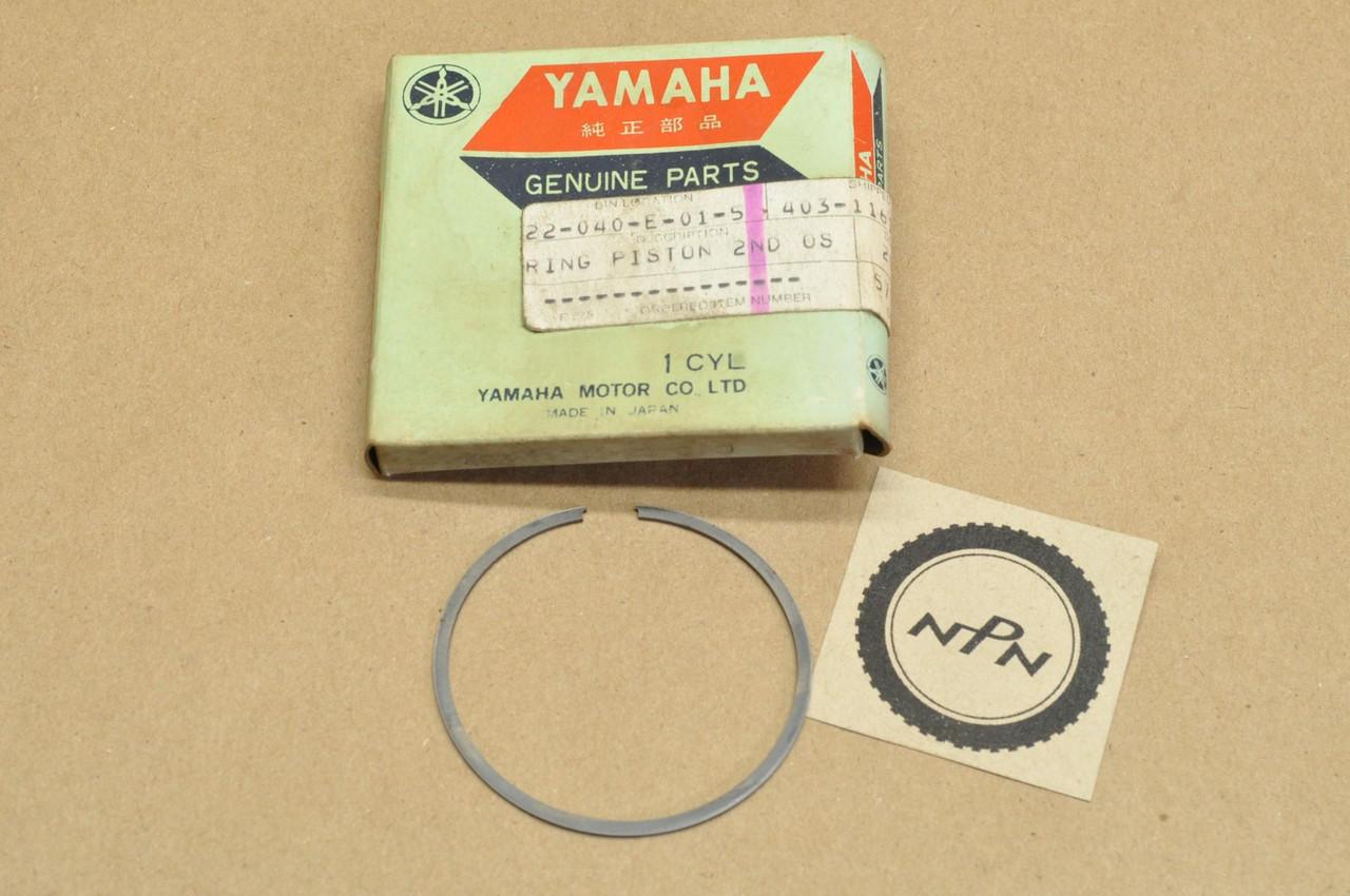 NOS Yamaha 1976-81 YZ100 .50 Oversize Piston Ring for 1 Piston = 1 Ring 403-11611-20