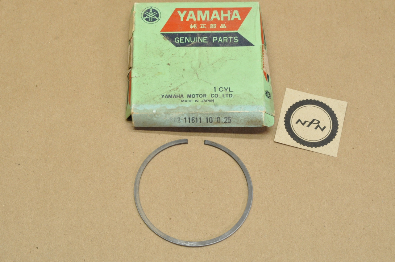 NOS Yamaha DT2 MX250 YZ250 .25 Oversize Piston Ring for 1 Piston = 1 Rings 313-11611-10