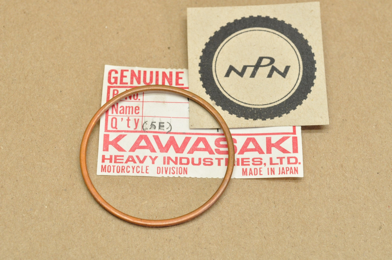 NOS Kawasaki 1974-79 KX125 Exhaust Pipe Flange Gasket 11009-1124