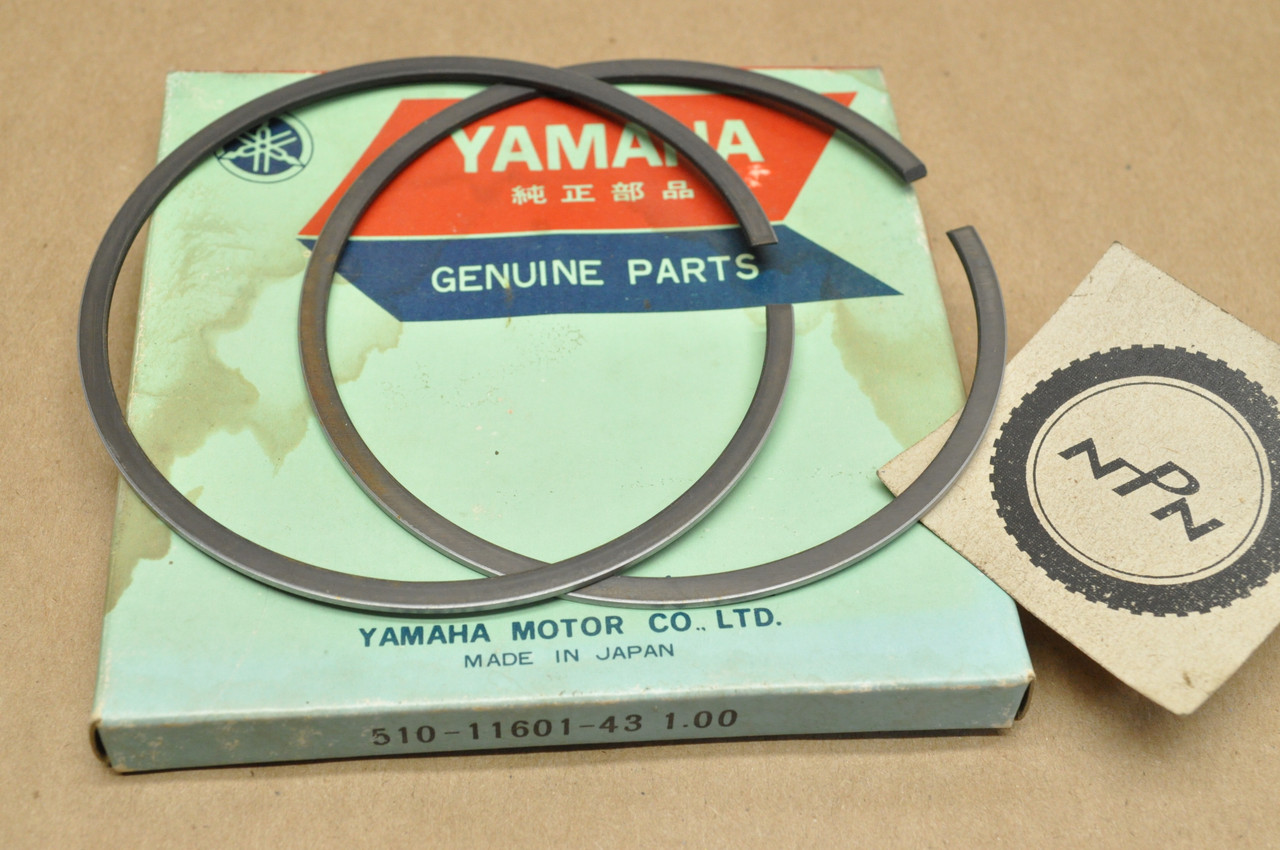 NOS Yamaha 1976 IT400 YZ400 1.00 Oversize Piston Ring Set 510-11601-43