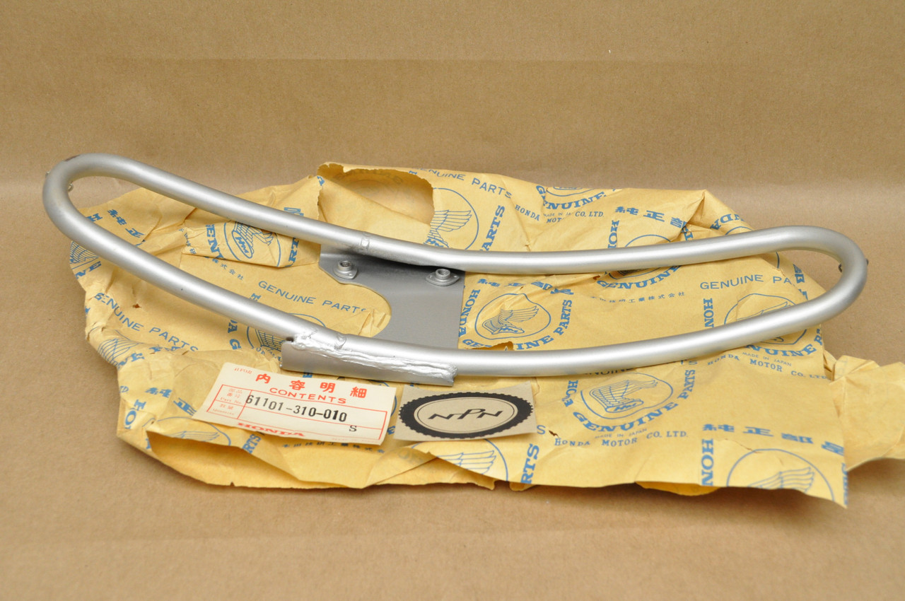 NOS Honda SL350 K0 Silver Front Fender Stay Bracket 61101-310-010 S