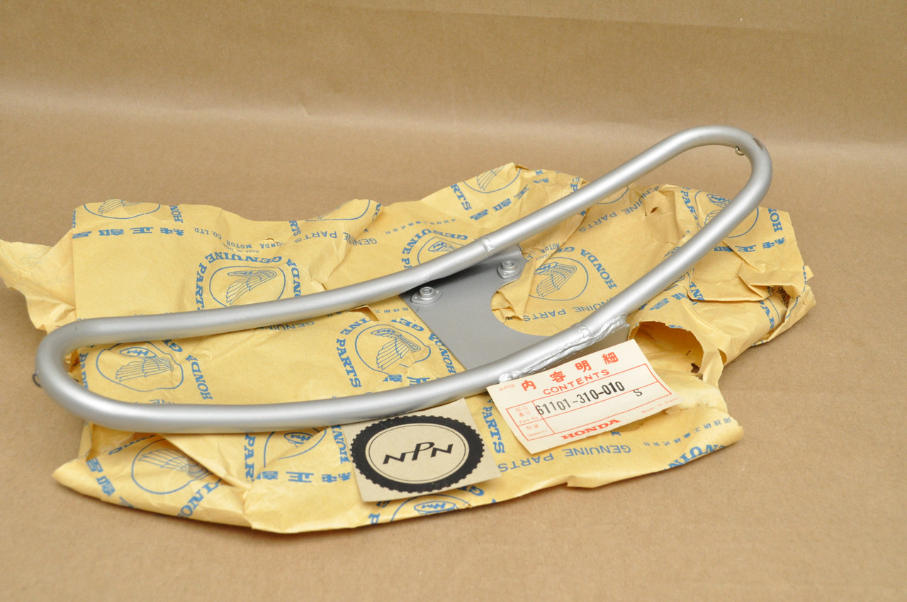 NOS Honda SL350 K0 Silver Front Fender Stay Bracket 61101-310-010 S