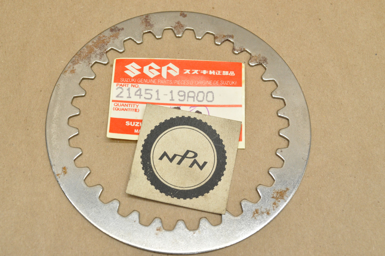 NOS Suzuki DR125 LT230 LT250 RM100 RM80 SP200 TC185 TM125 TS100 TS125 TS185 Clutch Plate 21451-19A00