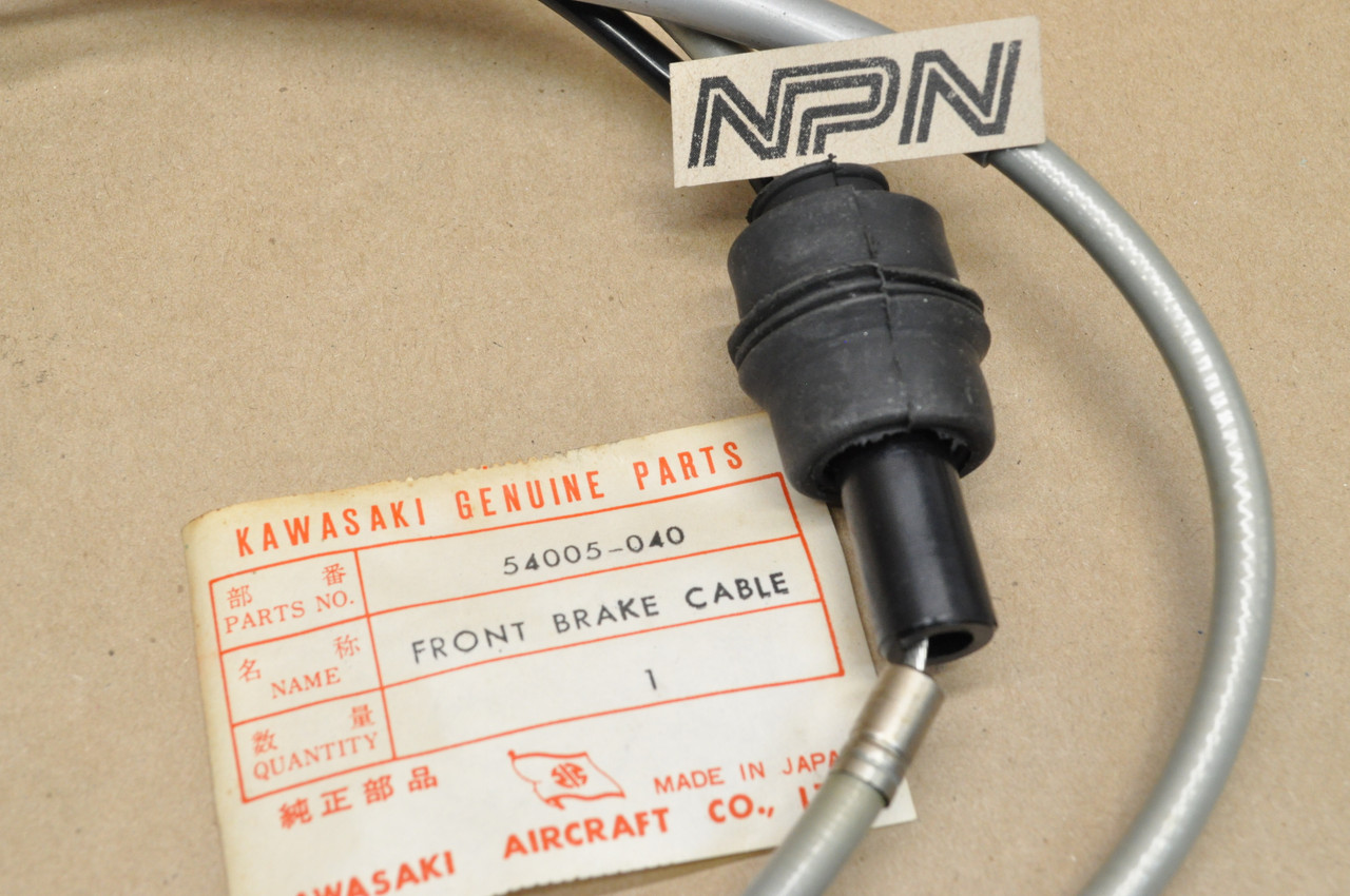 NOS Kawasaki 1969-75 H1 Mach III 1976 KH500 Front Brake Cable 54005-040