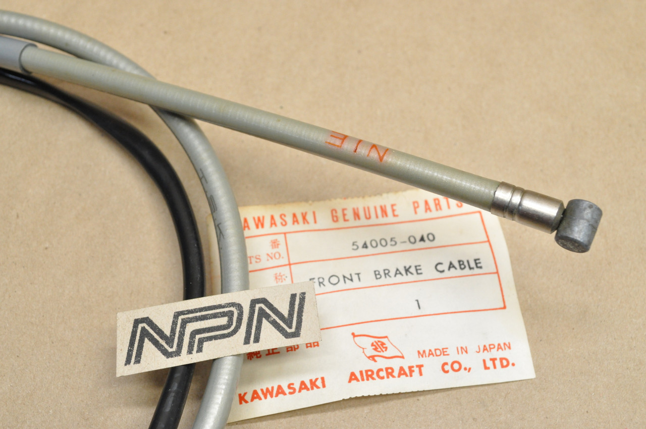 NOS Kawasaki 1969-75 H1 Mach III 1976 KH500 Front Brake Cable 54005-040