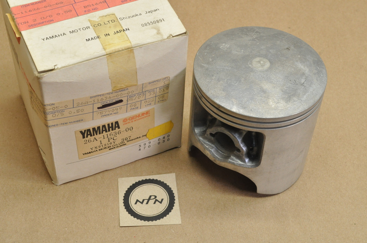 NOS Yamaha 1983-84 IT490 .50 Oversize Piston 26A-11636-00