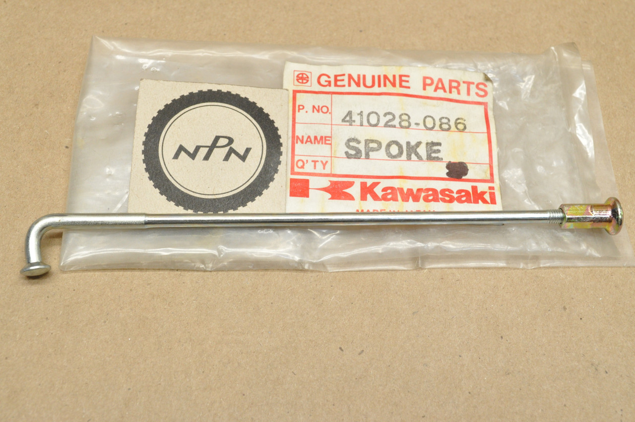 NOS Kawasaki 1976-79 KZ750 Rear Wheel Outer Left Spoke & Nipple 41028-086