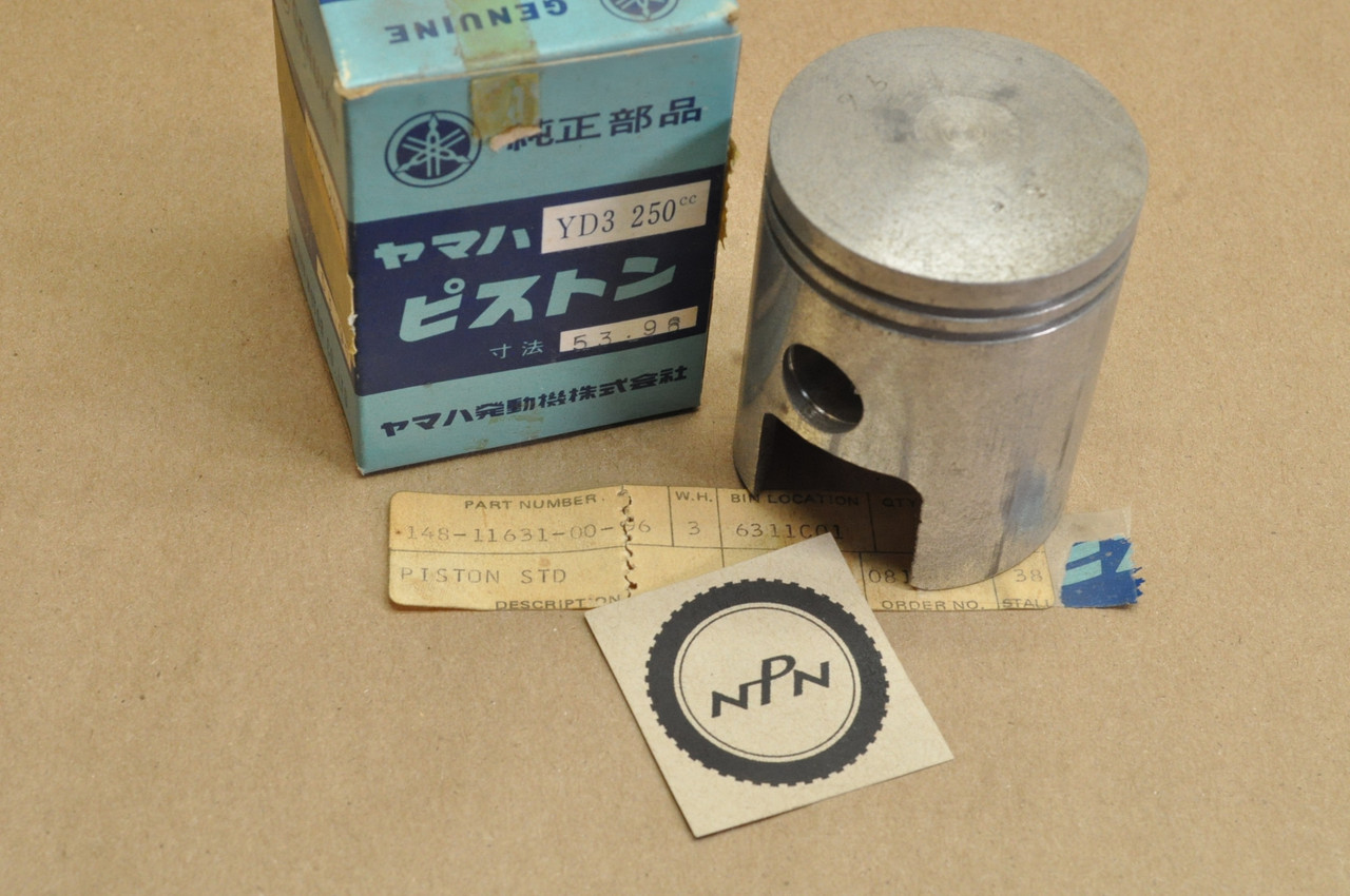 NOS Yamaha YD3 250cc Standard Size Piston 148-11631-00-96