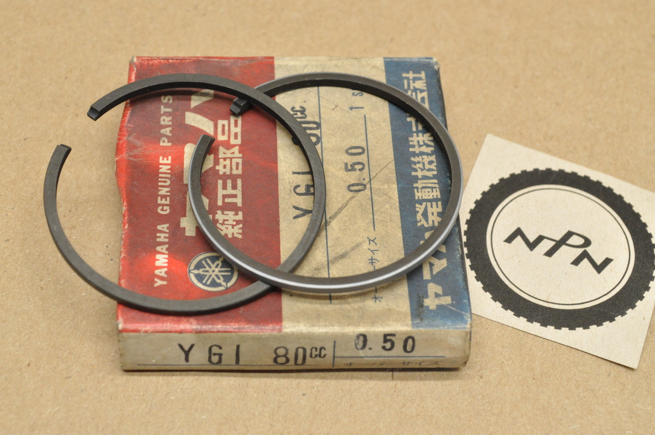 NOS Yamaha YG1 .50 Oversize Piston Ring Set for 1 Piston = 2 Rings 122-11610-20