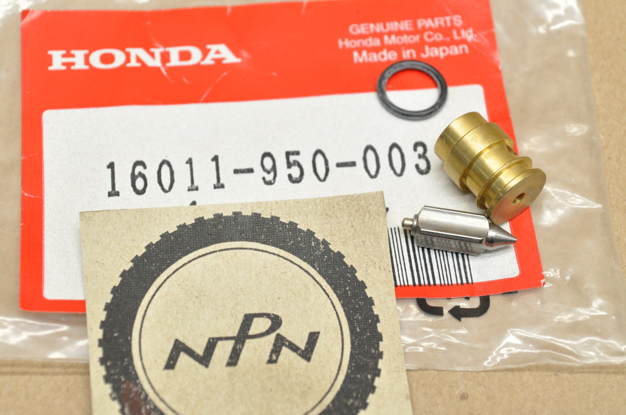 NOS Honda 1977-84 FL250 Odyssey Carburetor Needle Seat Float Valve Set 16011-950-003