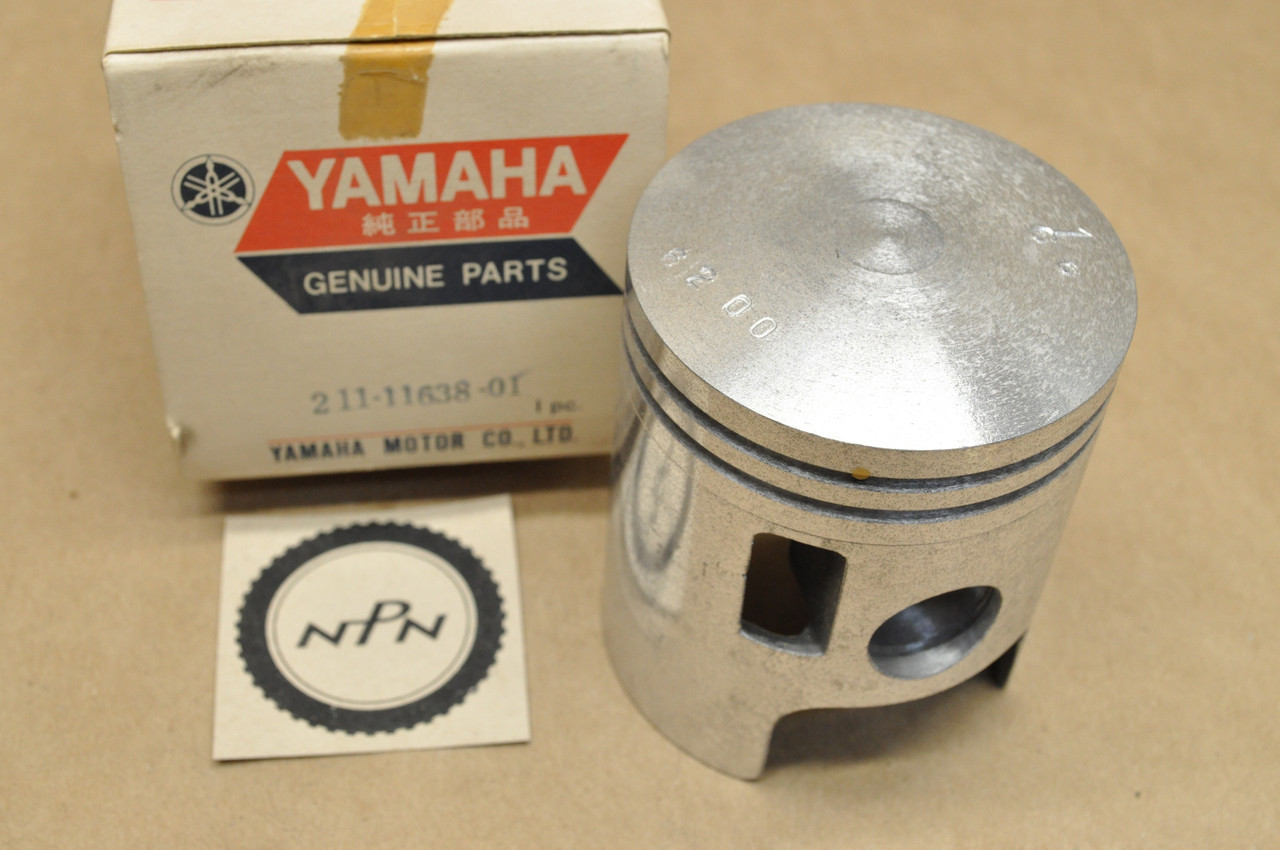 NOS Yamaha 1969 R3 1967 YR1 1968 YR2 1.00 Oversize Piston 62.00 mm 211-11638-01