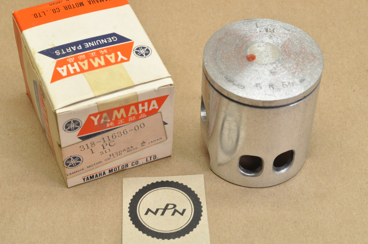 NOS Yamaha 1972-73 ATMX 1973 AT2 M .50 Oversize Piston 318-11636-00