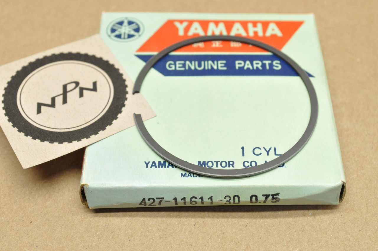 NOS Yamaha 1974-75 MX100 .75 Oversize Piston Ring for 1 Piston 427-11611-30