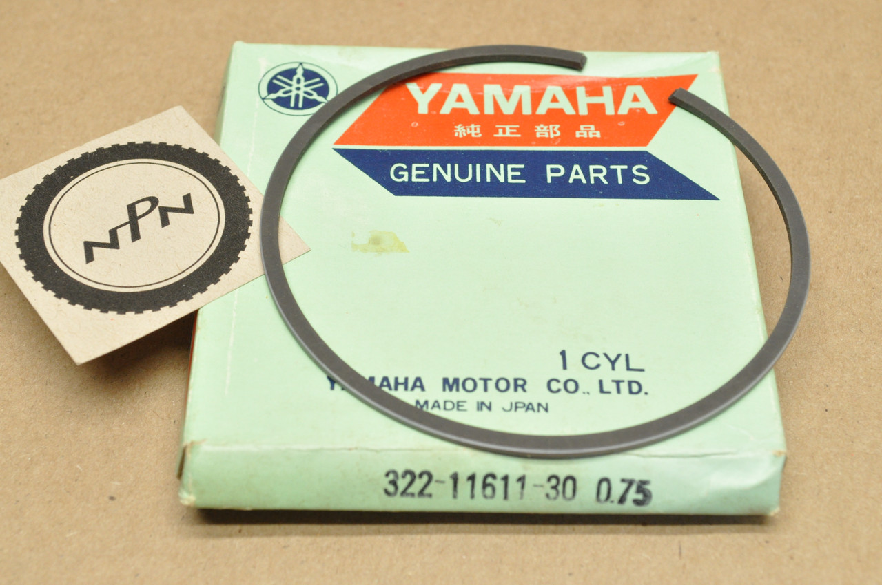 NOS Yamaha 1973-74 MX360 1972 RT2 1974-75 YZ360 .75 Oversize Piston Ring for 1 Piston = 1 Ring 322-11611-30