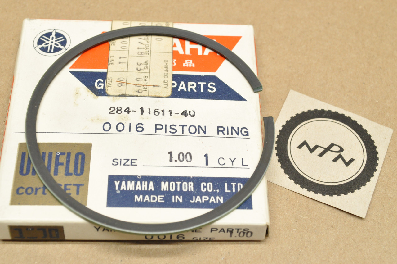 NOS Yamaha 1970-71 RT1 1.00 Oversize Piston Ring for 1 Piston = 1 Ring 284-11611-40