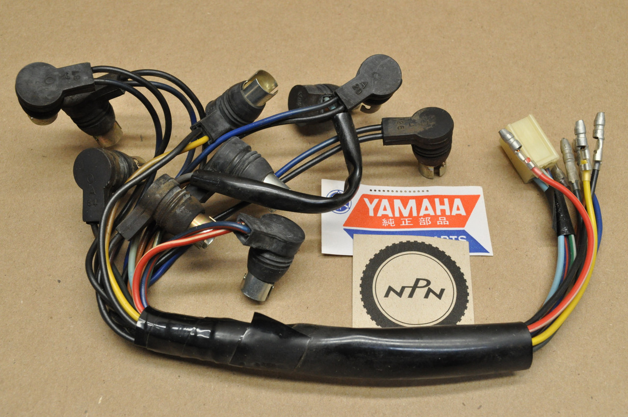 NOS Yamaha 1974 TX650 1975 XS650 Speedometer Tachometer Gauge Socket Cord Harness 447-83509-40