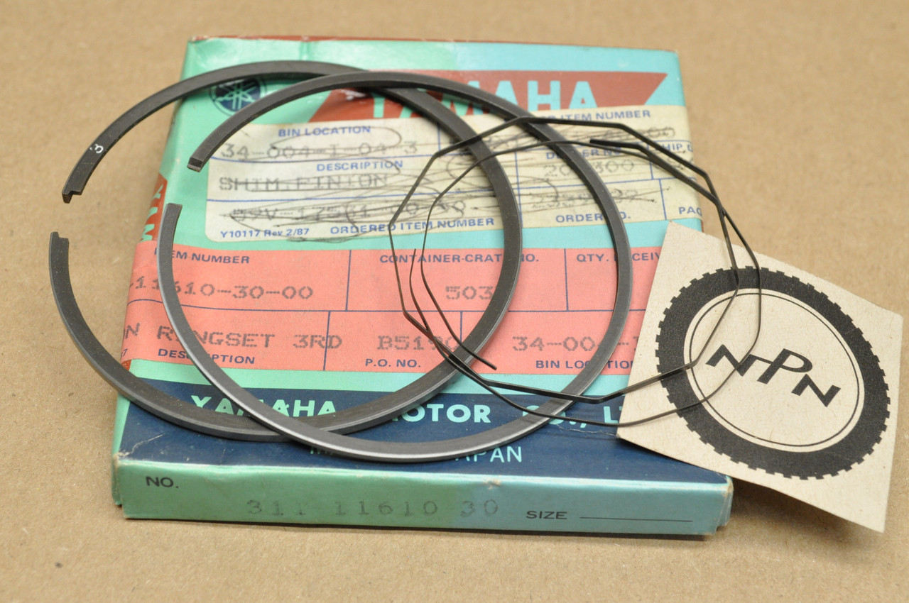 NOS Yamaha 1972 DT2 1973 DT3 .75 Oversize Piston Ring Set for 1 Piston = 4 Rings 311-11610-30