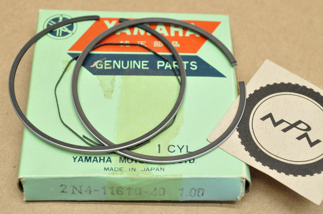 NOS Yamaha 1978-80 DT125 1.00 Oversize Piston Ring Set for 1 Piston = 3 Rings 2N4-11610-40