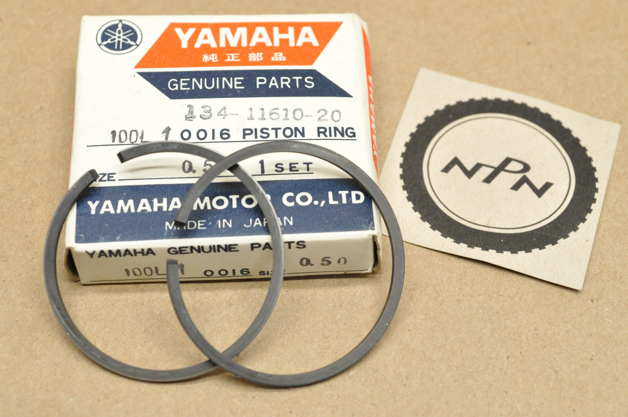 NOS Yamaha 1966-67 YL1 .50 Oversize Piston Rings for 1 Piston = 2 Rings 134-11610-20