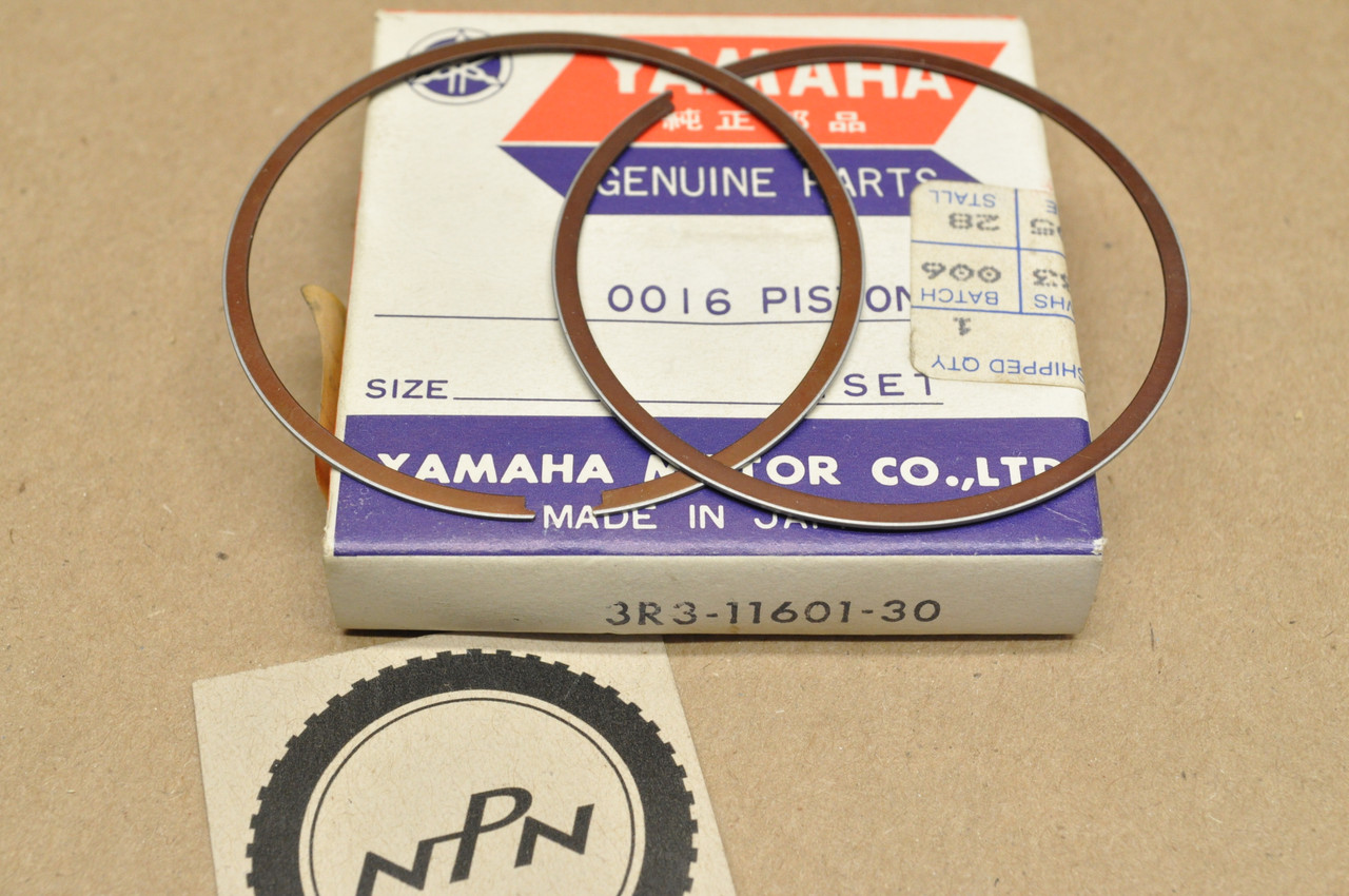 NOS Yamaha 1978-80 YZ125 .75 Oversize Piston Ring Set for 1 Piston 3R3-11601-30