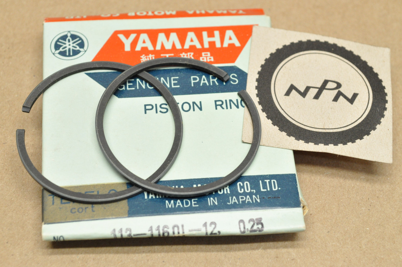 NOS Yamaha 1962-64 MJ2 Omaha Trail .25 Oversize Piston Ring Set for 1 Piston = 2 Rings 113-11601-12