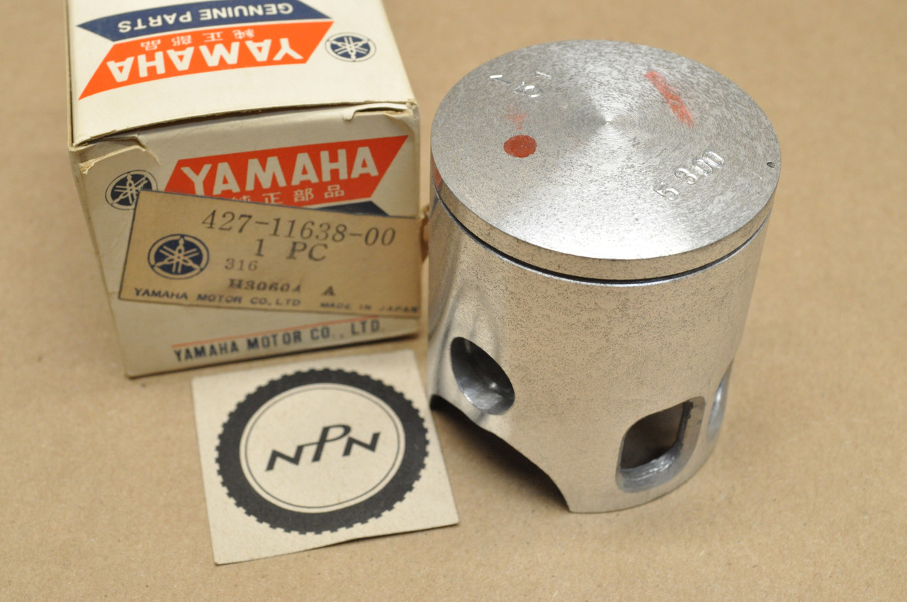NOS Yamaha 1974-75 MX100 1.00 Oversize Piston 53.00 mm 427-11638-00