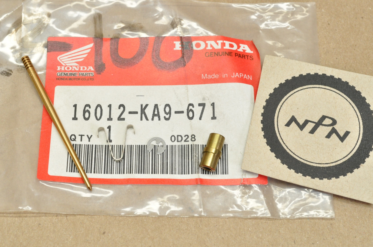 NOS Honda 1981-84 XR100 Carburetor Needle Jet Set 16012-KA9-671