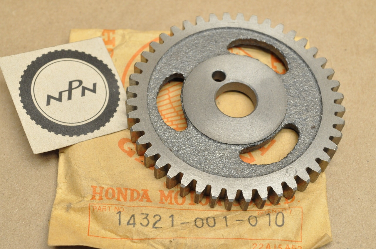 NOS Honda C100 C102 C110 C105 T Cam Chain Gear 14321-001-010