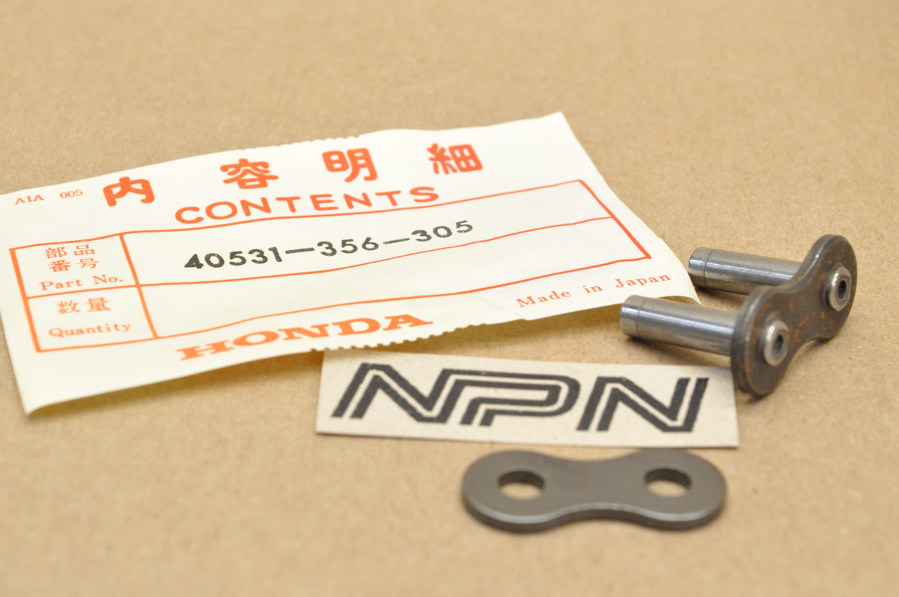 NOS Honda CB360 CB360T CJ360 T CL360 XL350 K0-78 Chain Master Link 40531-356-305