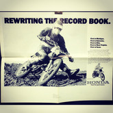 Large Honda Motorcycle Record Breaking Dealership Poster