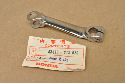 NOS Honda SL175 K0-K1 Rear Hub Brake Cable Arm 43410-313-020