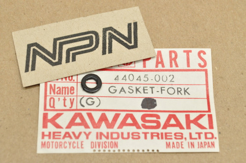 NOS Kawasaki A1 H1 KH400 KX500 KZ1000 KZ900 S1 W1 Z1 ZN1300 ZX1000 Fork Drain Plug Gasket 44045-002